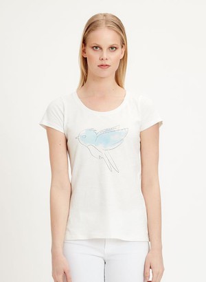 T-Shirt Organic Cotton Print White from Shop Like You Give a Damn