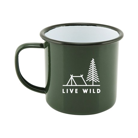 live wild enamel camping mug from Silverstick