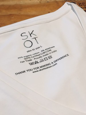T-Shirt White V-neck Men | 2-pack | Slim Fit from SKOT