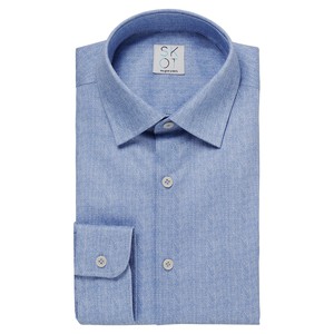 Shirt - Slim Fit - Fishbone Blue from SKOT