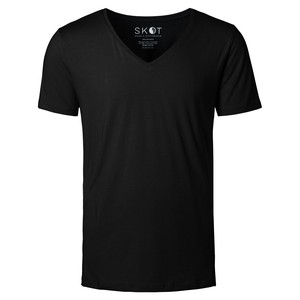 T-shirt Black Deep V-neck Men | 2-pack | Slim Fit from SKOT