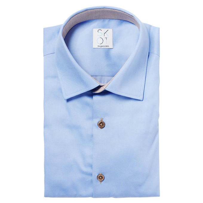 Shirt - Slim Fit - Circular Blue Contrast from SKOT