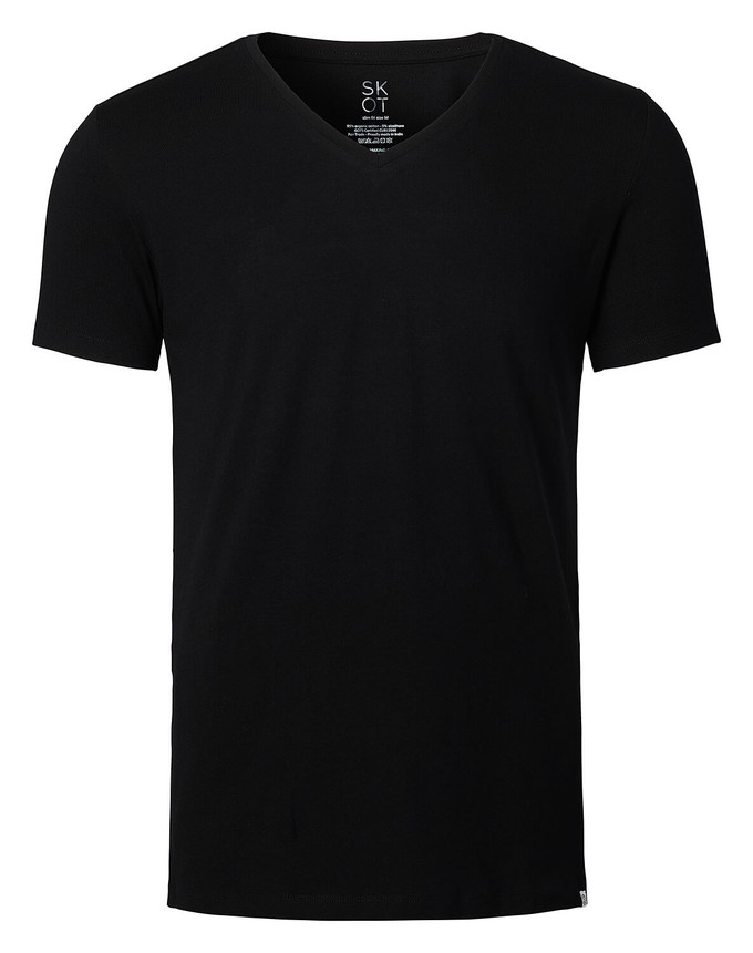 T-shirt Black V-neck Men | 2-pack | Slim Fit from SKOT