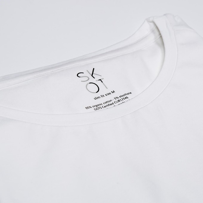 T-shirt White Round Neck Men | 2-pack | Slim Fit from SKOT