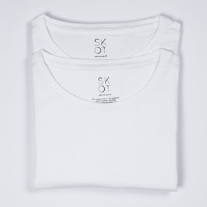 T-shirt White Round Neck Men | 2-pack | Slim Fit from SKOT