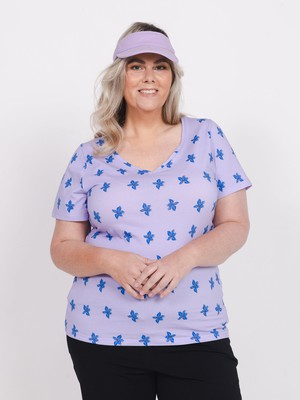 Delphi Dots T-shirt v-neck Women from SNURK
