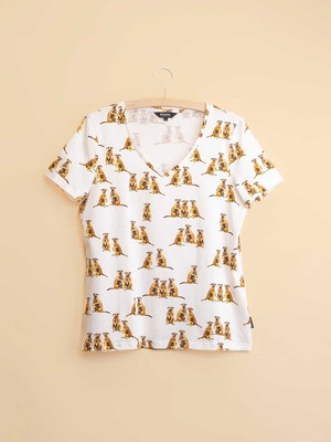 Meerkats V-Neck T-shirt and Shorts set Women from SNURK