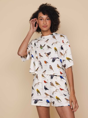 Bird Watching Cropped T-shirt and Shorts set Women from SNURK