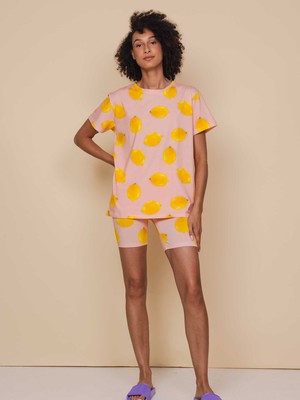 Lemon T-shirt and Bikershorts set Women from SNURK