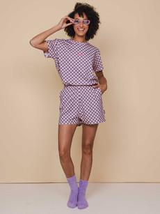 Check T-shirt and Shorts set Women via SNURK