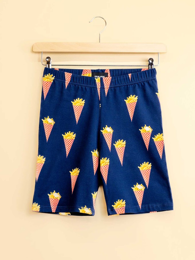 Fries Navy T-shirt and Bikershorts set Women from SNURK