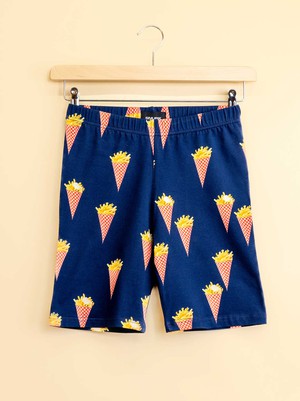 Fries Navy T-shirt and Bikershorts set Women from SNURK