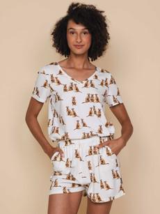 Meerkats V-Neck T-shirt and Shorts set Women via SNURK