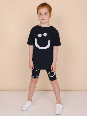 Smiles Black Biker Shorts Children from SNURK
