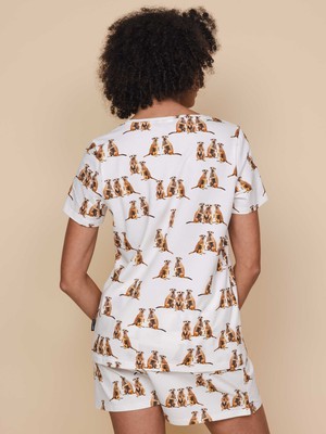 Meerkats V-Neck T-shirt and Shorts set Women from SNURK