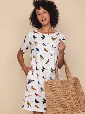 Bird Watching T-shirt Dress Women from SNURK
