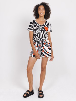 Zebra Love T-shirt v-neck Women from SNURK