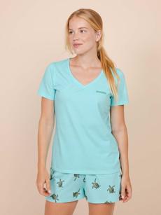 Mint V-neck T-shirt Women via SNURK