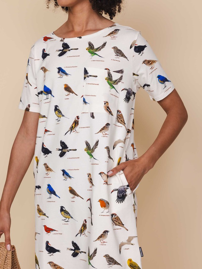 Bird Watching T-shirt Dress Women from SNURK