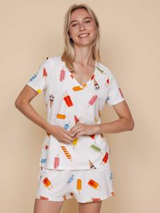 Popsicles V-Neck T-shirt and Shorts set Women via SNURK