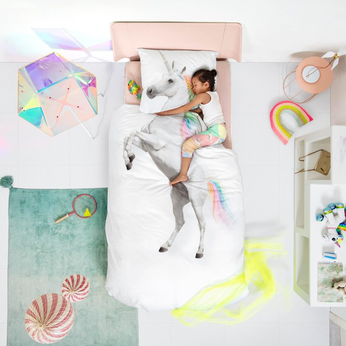 Unicorn White pillowcase 60 x 70 cm from SNURK