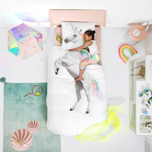 Unicorn White pillowcase 60 x 70 cm from SNURK