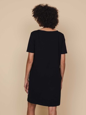 Black T-shirt Dress Dames from SNURK
