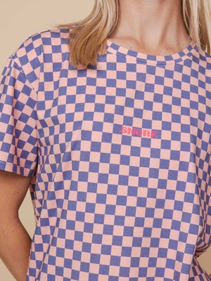 Check T-shirt and Bikershorts set Women from SNURK