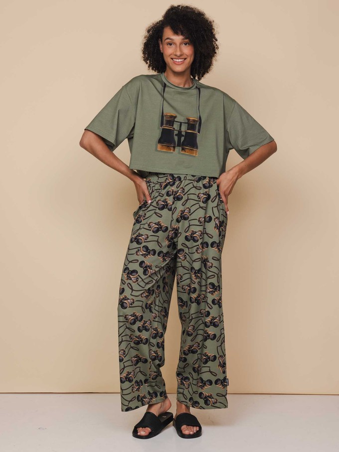 Binoculars Cropped T-shirt and Wide pants set Women from SNURK