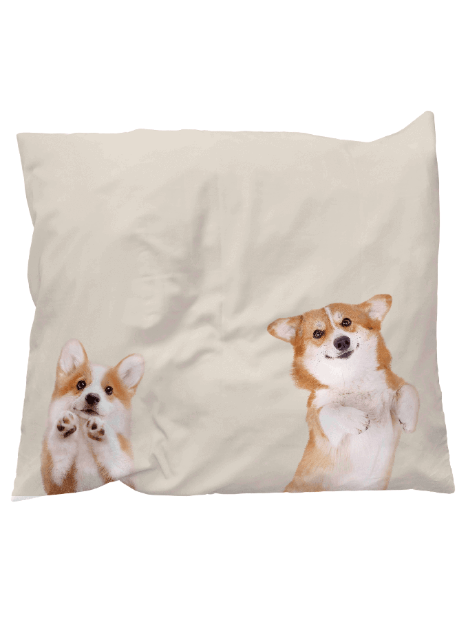 Corgi Friends pillowcase from SNURK