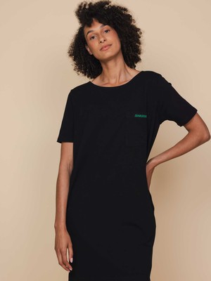 Black T-shirt Dress Dames from SNURK