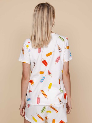 Popsicles V-Neck T-shirt and Shorts set Women from SNURK
