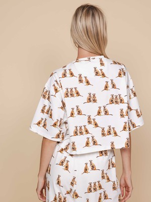 Meerkats Cropped T-shirt and Wide pants set Women from SNURK