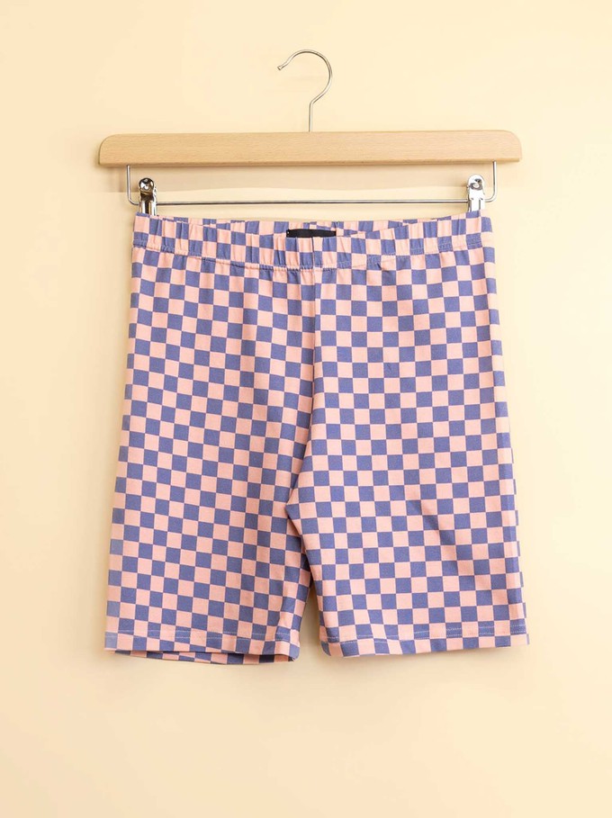 Check T-shirt and Bikershorts set Women from SNURK