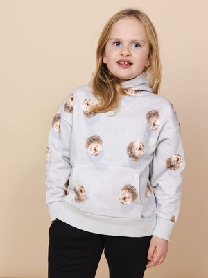 Hedgy Grey Oversized hoodie Kids from SNURK