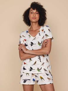 Bird Watching V-Neck T-shirt and Shorts set Women via SNURK