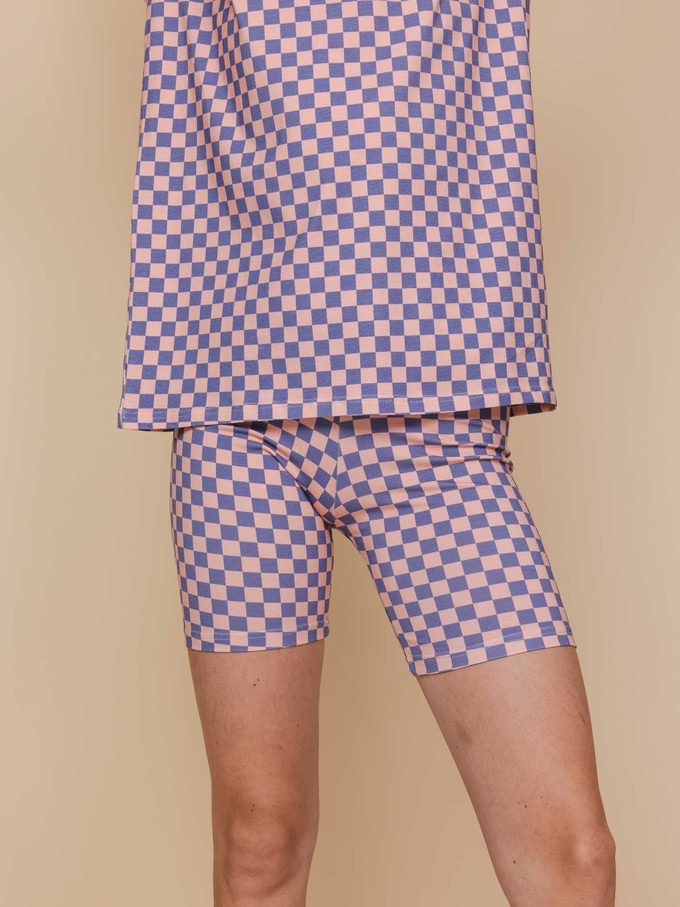 Check T-shirt and Bikershorts set Women from SNURK