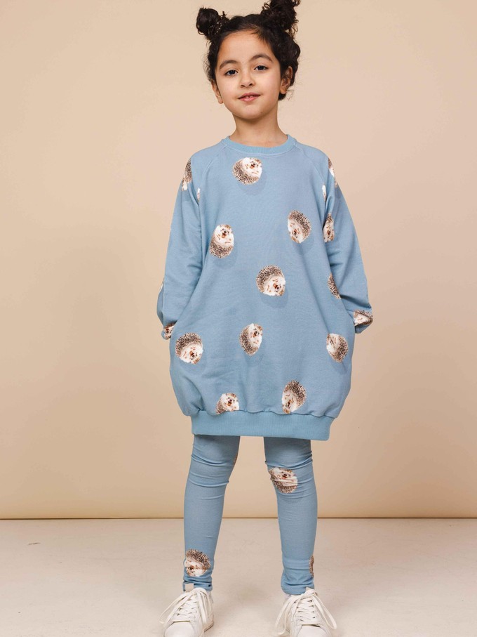 Hedgy Blue Sweater dress Kids from SNURK