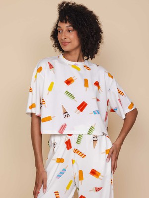 Popsicles Cropped T-shirt and Wide pants set Women from SNURK