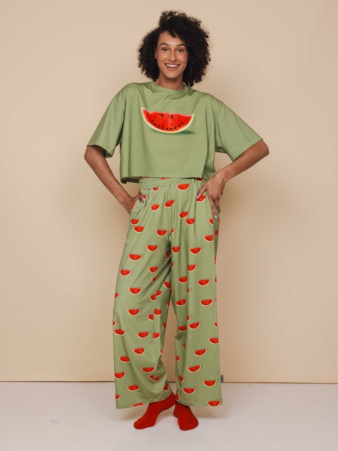 Watermelon Cropped T-shirt and Wide pants set Women from SNURK