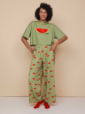 Watermelon Cropped T-shirt and Wide pants set Women from SNURK