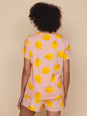 Lemon V-Neck T-shirt and Shorts set Women from SNURK