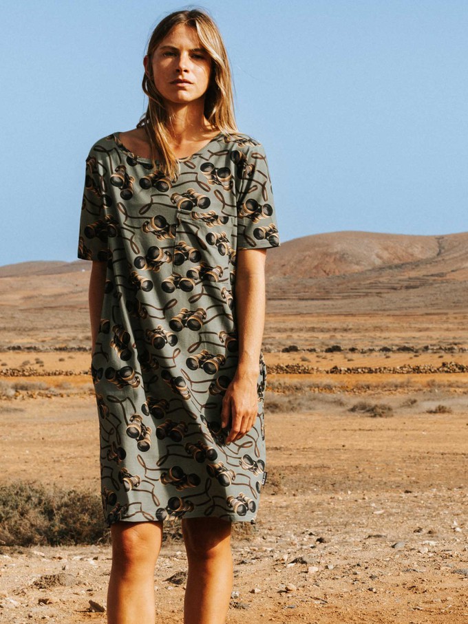 Binoculars T-shirt Dress Women from SNURK