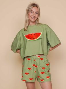 Watermelon Cropped T-shirt and Shorts set Women via SNURK