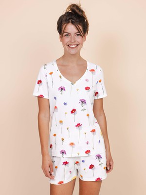 Bloom V-neck T-shirt Women from SNURK