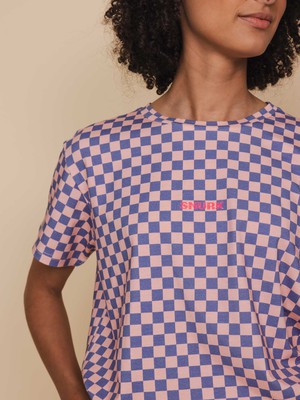 Check T-shirt and Shorts set Women from SNURK