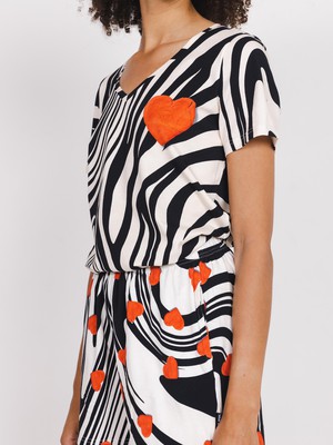 Zebra Love T-shirt v-neck Women from SNURK