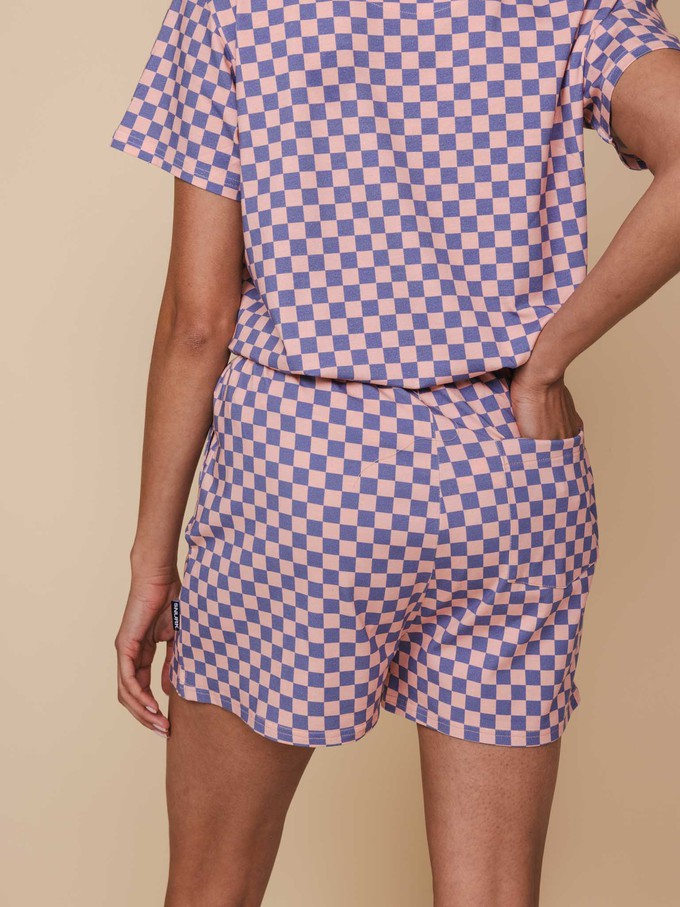 Check T-shirt and Shorts set Women from SNURK
