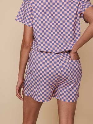Check T-shirt and Shorts set Women from SNURK