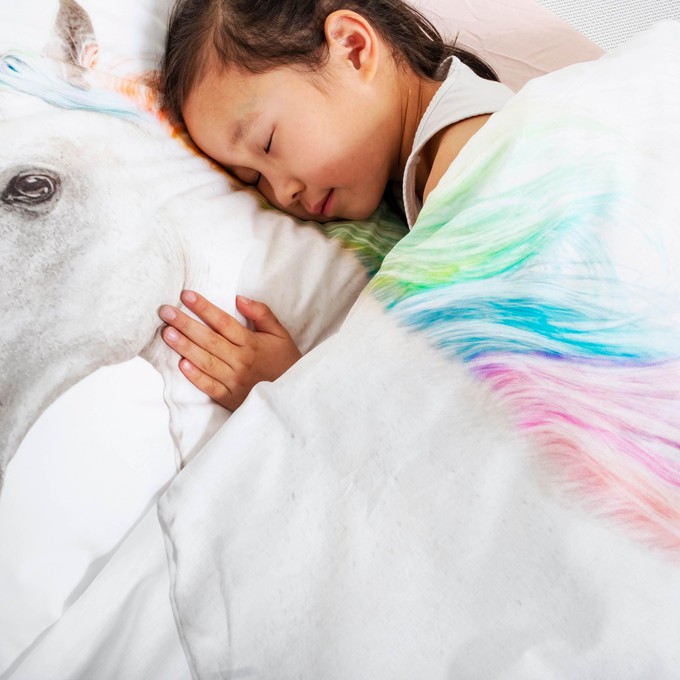 Unicorn White pillowcase 60 x 70 cm from SNURK